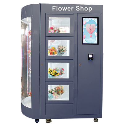 Το προσαρμοσμένο LCD λουλούδι 19 ίντσας αυξήθηκε μηχανή πώλησης ανθοδεσμών με το παράθυρο επίδειξης