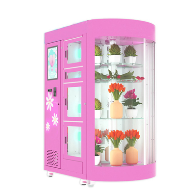 Κατάστημα καταστημάτων λουλουδιών ευκολίας μηχανών πώλησης λουλουδιών cOem με το παράθυρο 360 βαθμού