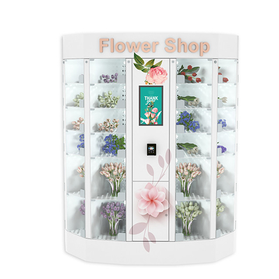 Αυτόματο υπαίθριο ντουλάπι πώλησης ανθοκόμων λουλουδιών 24 ώρες με 48 παράθυρα