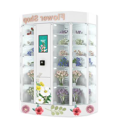 Στρογγυλή μηχανή πώλησης ψυγείων διανομέων λουλουδιών με το έξυπνο δροσίζοντας ντουλάπι 120V