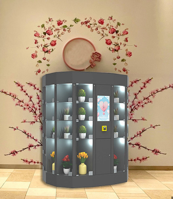 Στρογγυλή μηχανή πώλησης ψυγείων διανομέων λουλουδιών με το έξυπνο δροσίζοντας ντουλάπι 120V