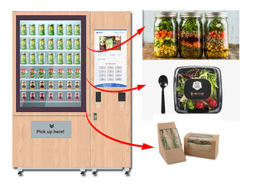 Μηχανή πώλησης σαλάτας χυμού Winnsen, υγιές ντουλάπι πώλησης τροφίμων με το σύστημα ανελκυστήρων