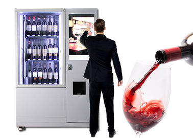 Μηχανή πώλησης κρασιού ανελκυστήρων πολυτέλειας με το μεγάλο μακρινό σύστημα ελέγχου οθόνης διαφήμισης