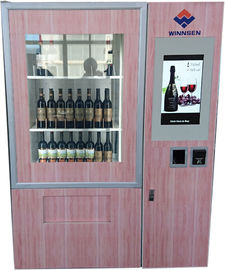 Μεταφορέας κόκκινου κρασιού οθόνης αφής με το περίπτερο μηχανών πώλησης ανελκυστήρων με το πολυ σώμα γλωσσικού UI χάλυβα ειδικό Deisgn