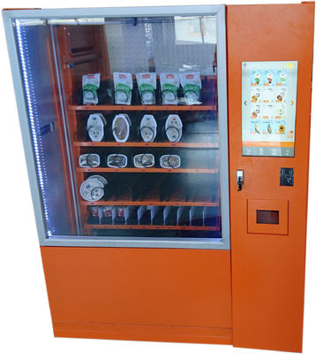 Ευφυής μηχανή πώλησης σαλάτας με τη συσκευή πληρωμής Cashless και την οθόνη διαφήμισης καμία επιλογή πληρωμής αφής