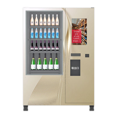Αυτόματη έξυπνη μηχανή πώλησης κρασιού πολυμέσων με το σύστημα ανελκυστήρων, περίπτερο πώλησης μπύρας χυμού