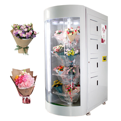 Μηχανή πώλησης ανθοδεσμών 360 περιστροφής λουλουδιών διαχωρισμού με το διαφανές ράφι