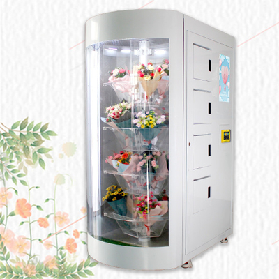 Φρέσκια μηχανή λουλουδιών πώλησης υψηλών σημείων με το διαφανές ράφι