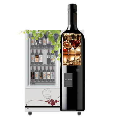 Μηχανή πώλησης μπουκαλιών κρασιού γυαλιού USB με το σύστημα ανελκυστήρων ανελκυστήρων