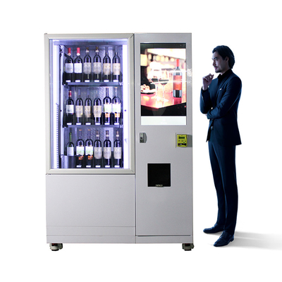 Μηχανή πώλησης μπουκαλιών κρασιού γυαλιού USB με το σύστημα ανελκυστήρων ανελκυστήρων
