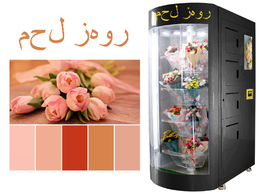 Αραβική μηχανή πώλησης γλωσσικών έξυπνη φρέσκια λουλουδιών που σχεδιάζεται για τη Σαουδική Αραβία Κατάρ Ηνωμένα Αραβικά Εμιράτα