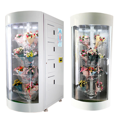 Αυτόματη μηχανή πώλησης λουλουδιών για τις ανθοδέσμες με τη διαφανή επίδειξη ραφιών