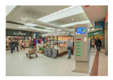 19 ιντσών Εμπορικός σταθμός φόρτισης κινητών τηλεφώνων πάτωμα στέκεται γυαλί οθόνη αφής διαφημίσεις εμφάνιση
