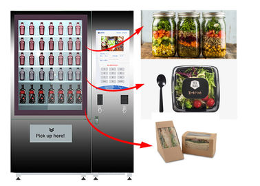 Υγιές ντουλάπι πώλησης τροφίμων, μηχανή πώλησης σαλάτας με το μακρινό σύστημα ελέγχου