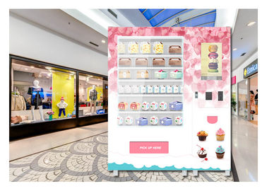 QR πληρωμή κώδικα που διαφημίζει τη μηχανή πώλησης πρόχειρων φαγητών ψωμιού Cupcake με το σύστημα ανελκυστήρων