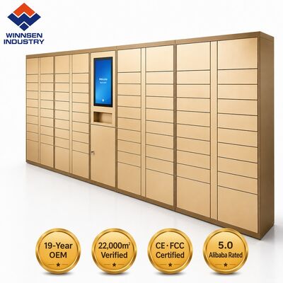Ποιότητα Η Winnsen Smart Parcel Locker με Cloud Remote Management 15.6 ιντσών Android οθόνη αφής και 600 πόρτες για ασφαλή 24/7 πρόσβαση εργοστάσιο