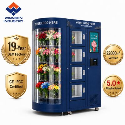 Ποιότητα Εταιρεία πώλησης λουλουδιών Winnsen Smart 24H με ψυγείο και οθόνη αφής με πολλές επιλογές πληρωμής εργοστάσιο