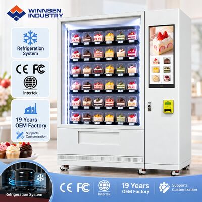 Ποιότητα Winnsen Smart Elevator Cake Vending Machine No Drop Delivery Refrigerated Glass Display Cabinet εργοστάσιο
