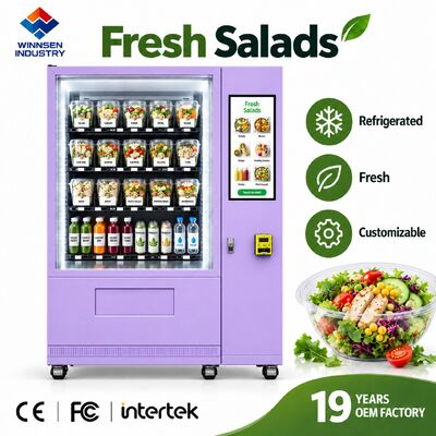Ποιότητα Winnsen Automatic Salad Vending Machine with Transparent Glass Display LED Shelves εργοστάσιο
