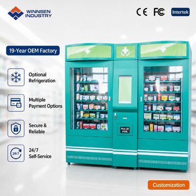 Ποιότητα Winnsen 24H Smart Pharmacy Vending Machine Refrigerated Touchscreen Medicine Kiosk for Community εργοστάσιο