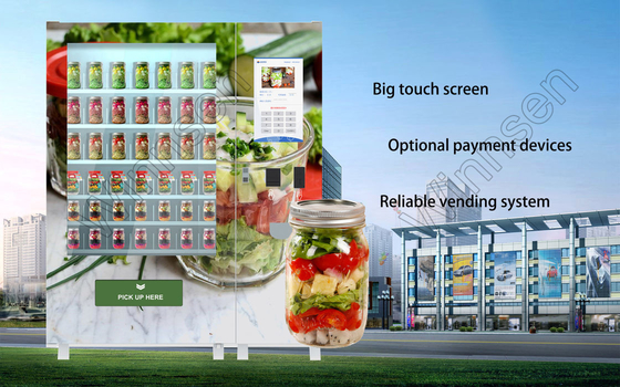 Φρέσκια μηχανή πώλησης σαλάτας πληρωμής καρτών της FCC Wifi CE με τον ανελκυστήρα Sysstem