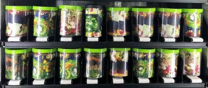 Φρέσκια μηχανή πώλησης σαλάτας πληρωμής καρτών της FCC Wifi CE με τον ανελκυστήρα Sysstem 1